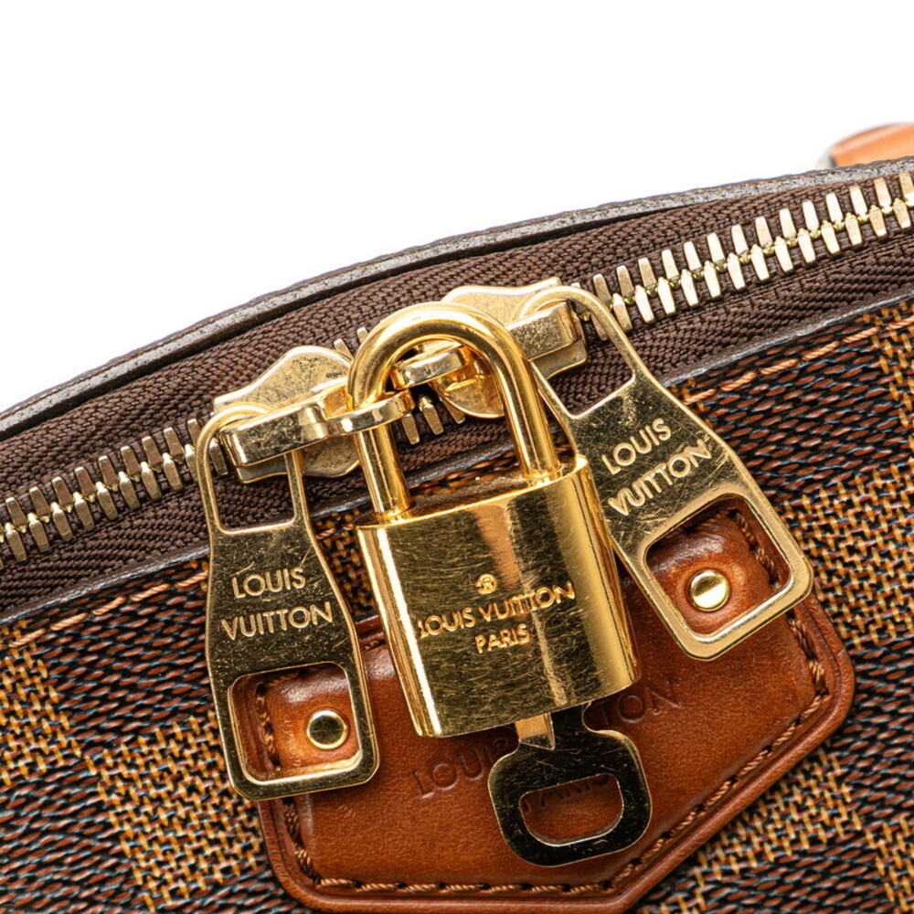 Louis Vuitton Damier Belmont Tote Shoulder Bag Ebene Brown Leather - Picture 7 of 9